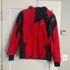 Spyder Boys youth  Bold Red and Black Ski Jacket